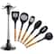 MegaChef Black Nylon & Wood Cooking Utensils Set, 7ct.